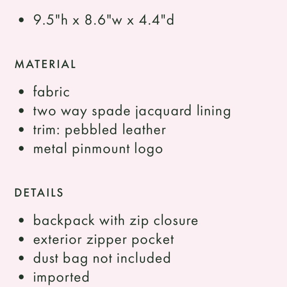 Kate Spade Backpack purse(NWT)🌟FLASH SALE🌟 - Picture 4 of 7